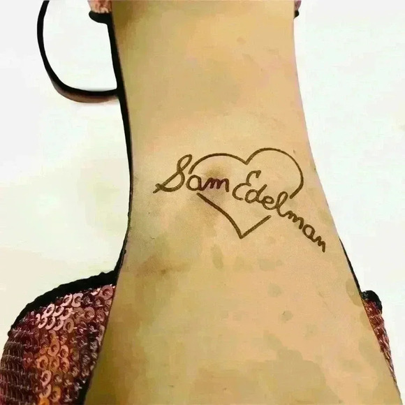 SAM EDELMAN PINK  SEQUINS HEELS SHOES - Picture 9 of 9